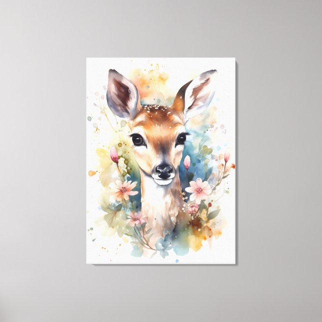 Cute Baby Deer Canvas Print (Front)