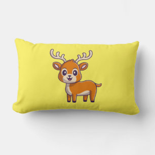 Cute Baby Deer Cartoon-23501 Lumbar Pillow