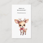 Cute Baby Deer Cartoon Illustration Business Card