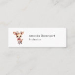 Cute Baby Deer Cartoon Illustration Mini Business Card
