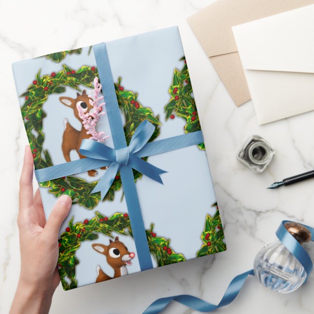 Cute Baby Deer Christmas Wrapping Paper (Creator Uploaded)