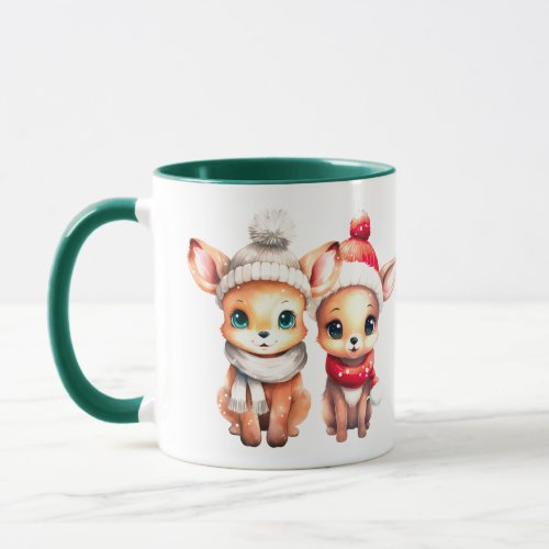 Cute baby deer First Christmas together T_Shirt Mug