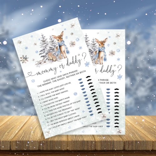 Cute Baby Deer Mommy or Daddy Baby Shower Game