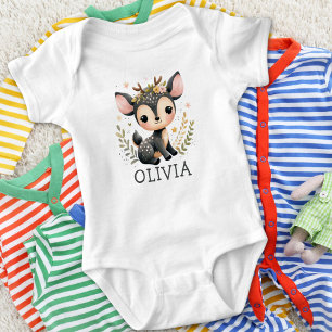 Cute Baby Deer Personalized Baby Bodysuit