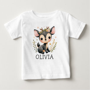 Cute Baby Deer Personalized Baby T-Shirt
