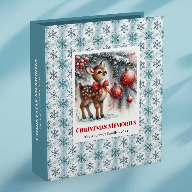 Cute baby deer snowy forest kids ring binder (Cute baby deer snowy forest kids ring binder

)