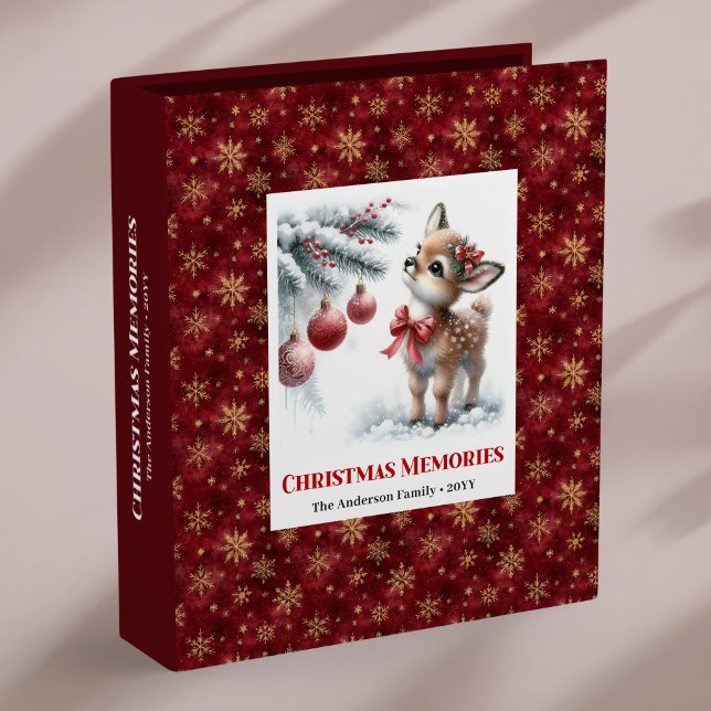 Cute baby deer snowy forest kids ring binder (Cute baby deer snowy forest kids ring binder

)