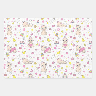 Cute baby design  wrapping paper sheets