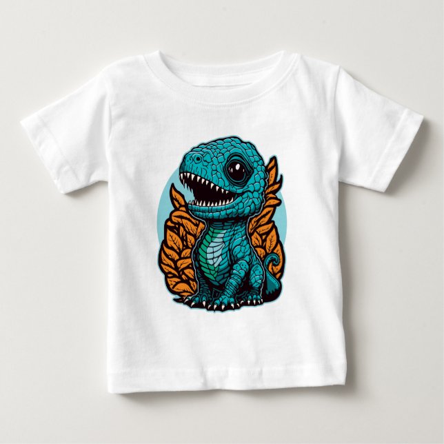 Cute Baby Dinosaur Baby T-Shirt (Front)