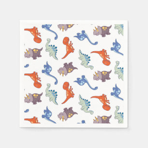 Cute Baby Dinosaur Colorful Boy Pattern Print Napkins
