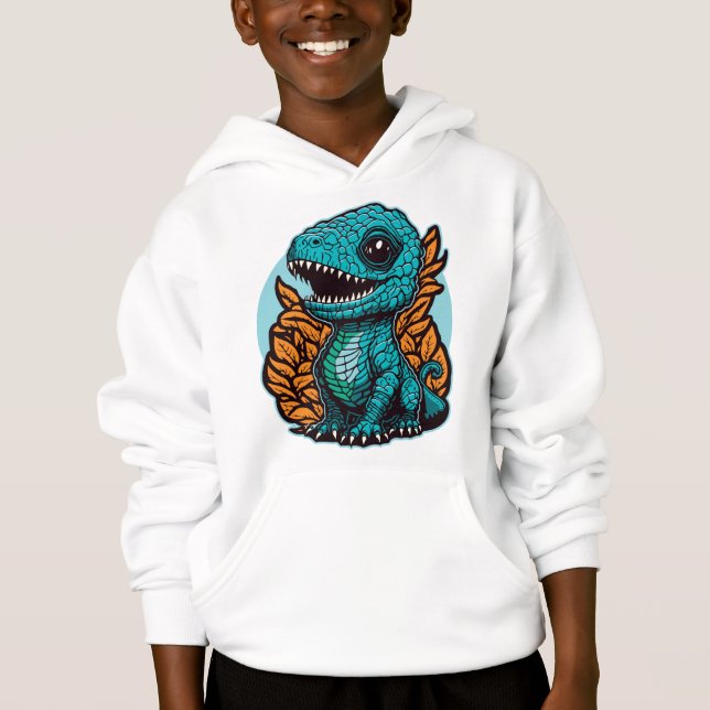Cute Baby Dinosaur Hoodie (Front)