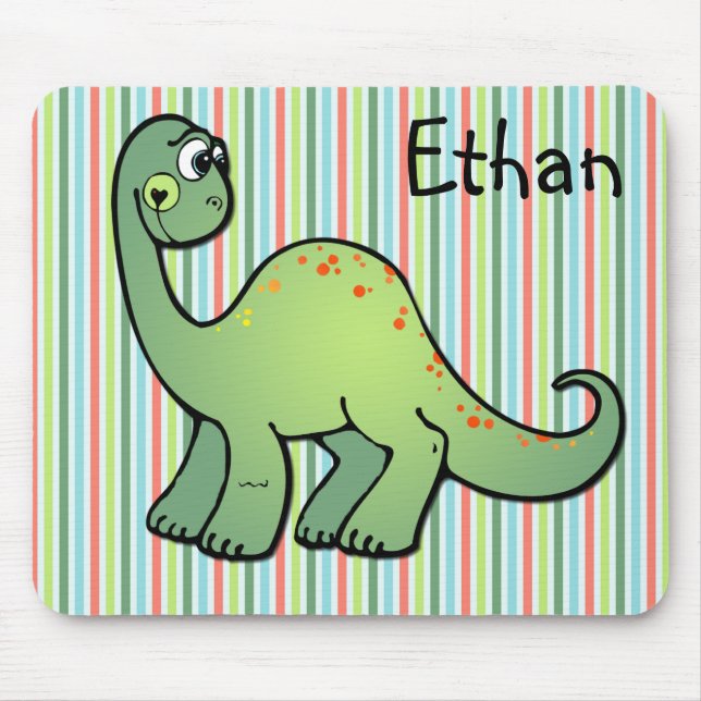 Cute Baby Dinosaur Mousepad for a Boy (Front)