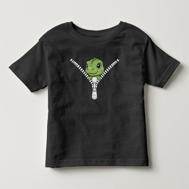 Cute baby dinosaur Peek  Toddler T-shirt (Front)