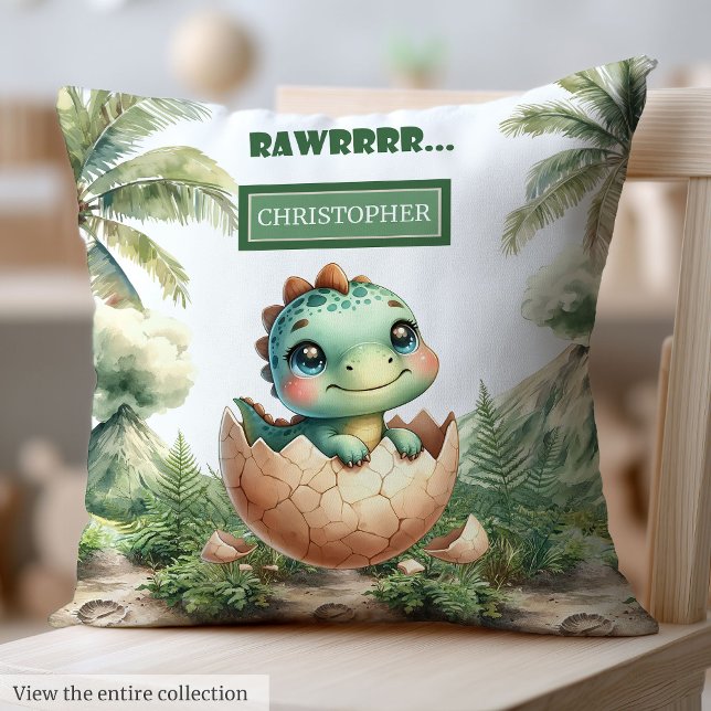 Cute Baby Dinosaur Personalized Baby Pillow Gift (Cute Baby Dinosaur Personalized Baby Pillow Gift)