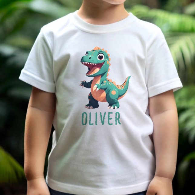 Cute Baby Dinosaur Personalized Baby T-Shirt (Creator Uploaded)