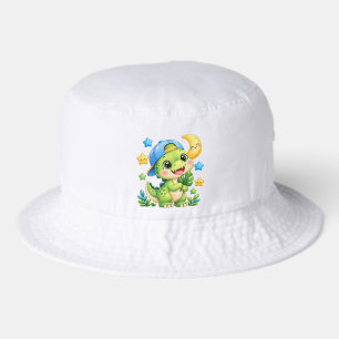 Cute Baby Dinosaur Shiny Kids White Hat