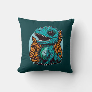 Cute Baby Dinosaur Throw Pillow