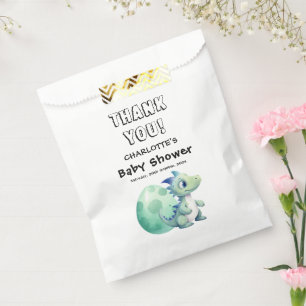 Cute Baby Dinosaur with Its Egg Baby Shower Favor Bag