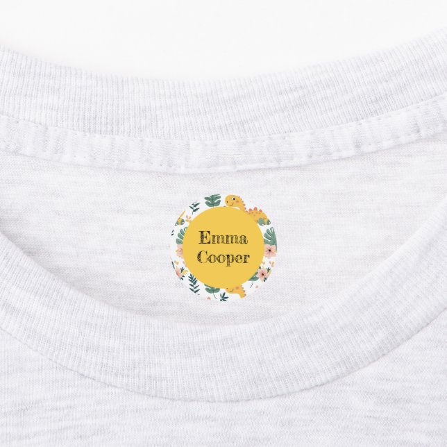 Cute Baby Dinosaurs Custom Kids' Labels (Affixed)