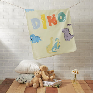 cute baby dinosaurs pastel colors for nursery blanket