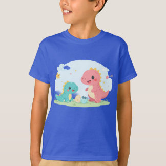 Cute Baby Dinosaurs – Pastel Dinosaur Illustration T-Shirt