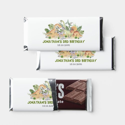 Cute Baby Dinosaurs Wild One Birthday Party Hershey Bar Favors