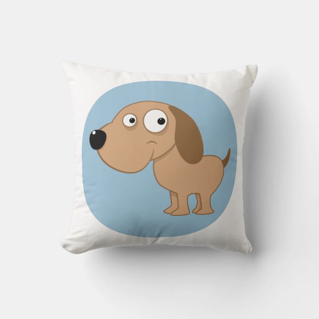 Cute Baby Dog Throw Pillow (Front)