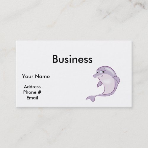 cute baby dolphin business cards