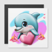 Cute Baby Dolphin with Valentine's Heart   (Front/Back)