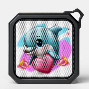 Cute Baby Dolphin with Valentine's Heart Bluetooth Speaker