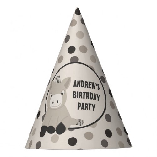 Cute Baby Donkey Birthday Party Hat