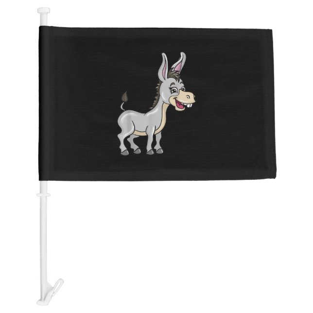 Cute Baby Donkey | Cute Animal Lover Gifts Car Flag (Front)