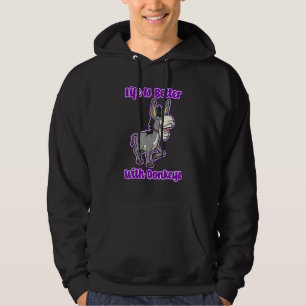 Cute Baby Donkey Life Mule Hoodie