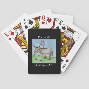 Cute baby donkey, Route 66, in Oatman AZ Poker Cards