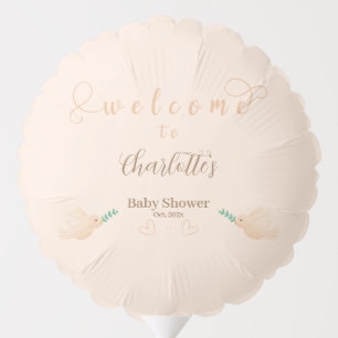 Cute Baby Dove Baby Shower Balloon