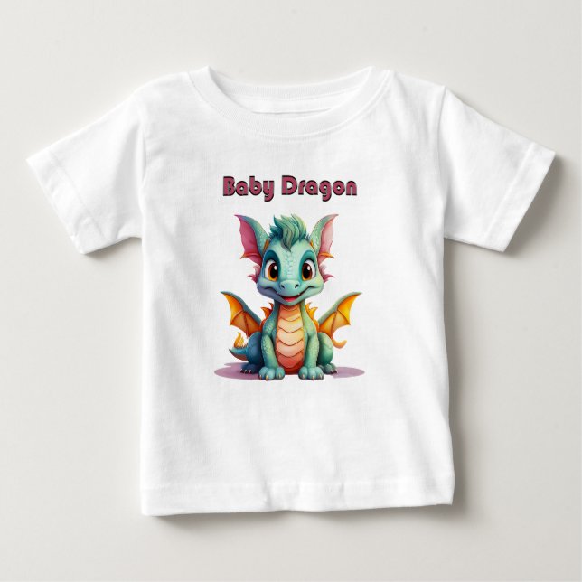 Cute Baby Dragon – Adorable Fantasy T-Shirt  (Front)
