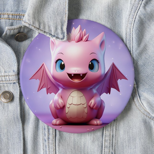 Cute baby dragon button (In Situ)