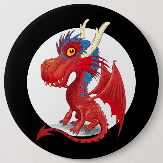 Cute Baby Dragon Button (Front)