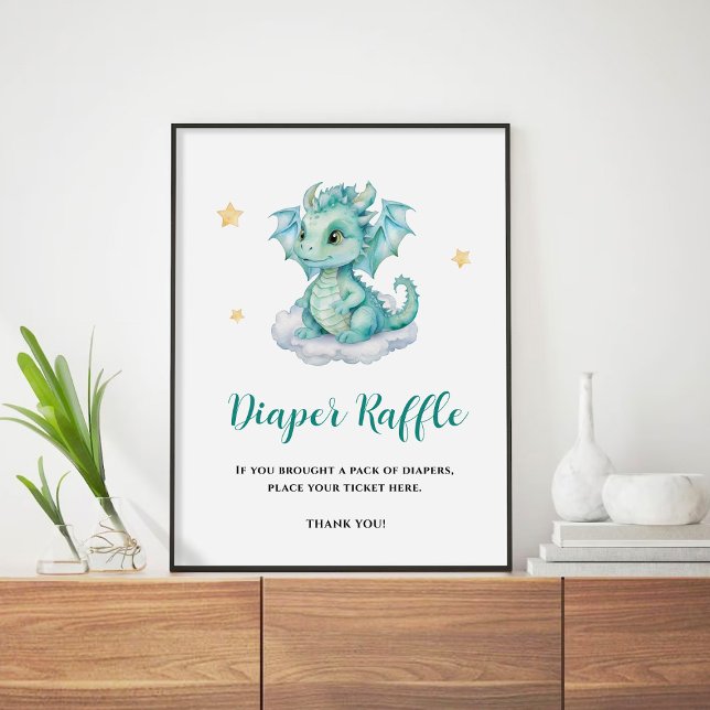 Cute Baby Dragon Diaper Raffle Poster (Creator Uploaded)