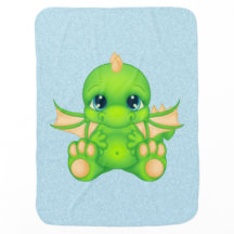 Cute Baby Dragon Green & Orange