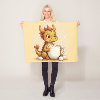 Cute Baby Dragon Hot Chocolate Kids Kawaii Cozy De