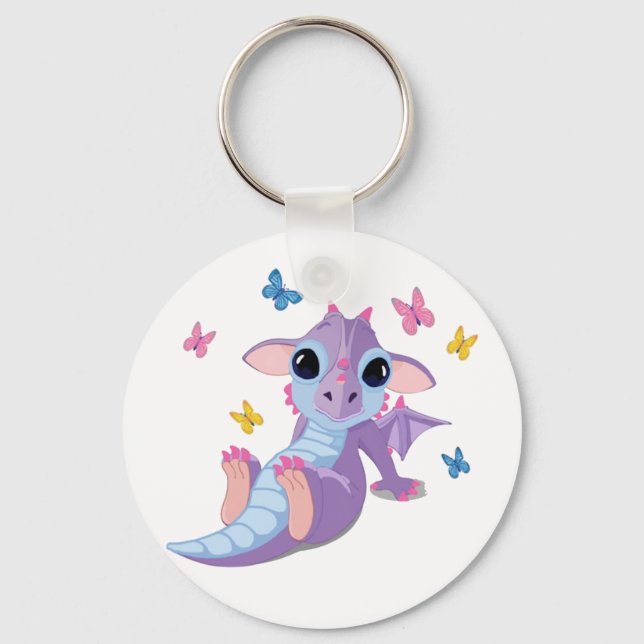 Cute Baby Dragon Keychain (Front)