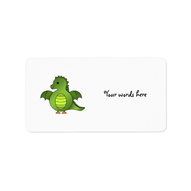 Cute baby dragon label (Front)