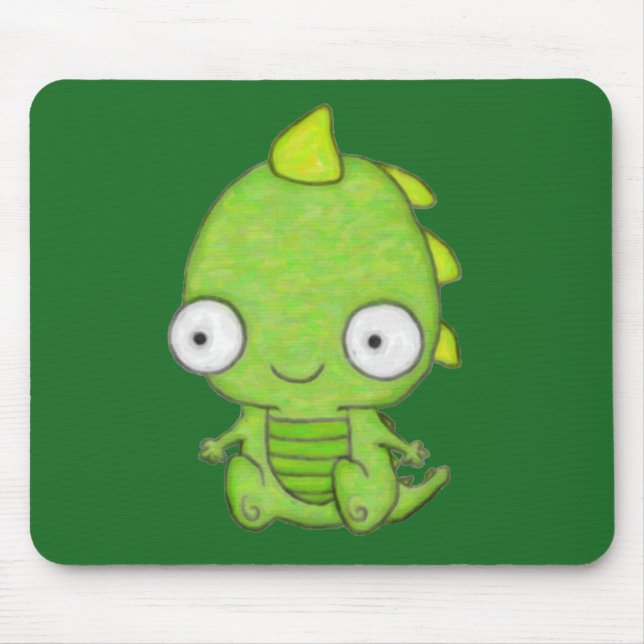 Cute Baby Dragon Mouse Pad (Front)