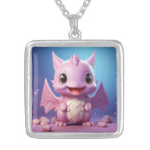 Cute baby dragon necklace
