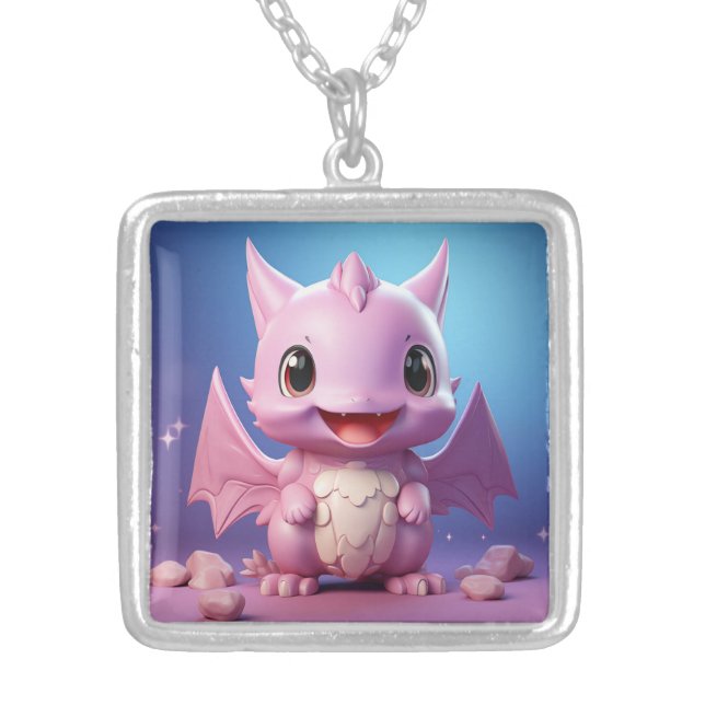 Cute baby dragon necklace (Front)