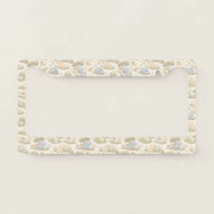 Cute Baby Dragon Pastel Woodland Pattern (1) License Plate Frame