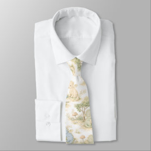 Cute Baby Dragon Pastel Woodland Pattern (2) Neck Tie