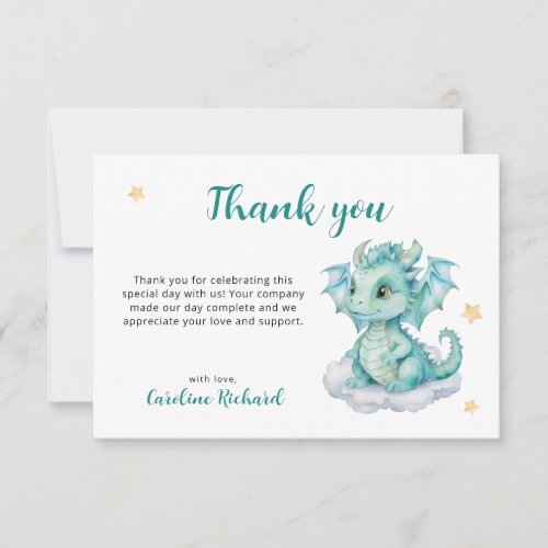 Cute Baby Dragon Thank You Card