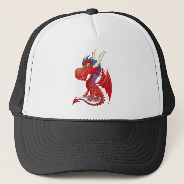 Cute Baby Dragon Trucker Hat (Front)